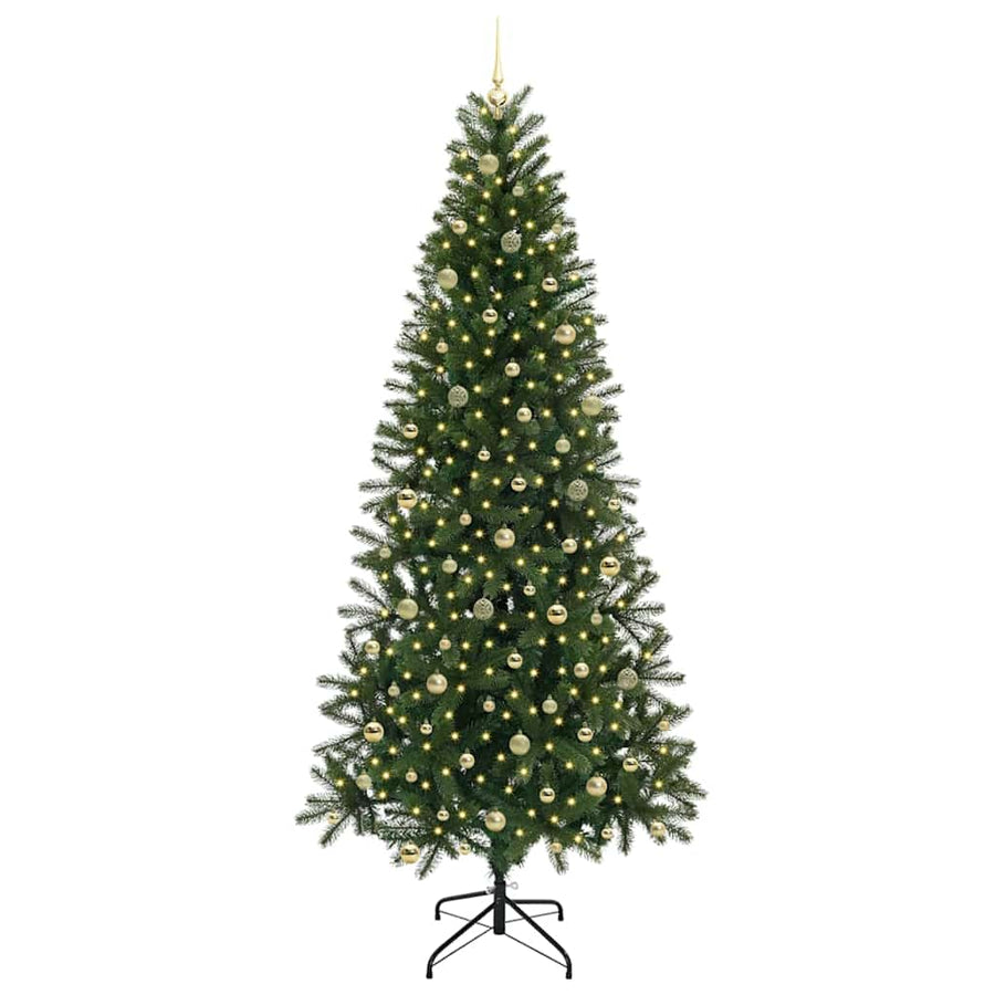 Kunstkerstboom Met 300 Led Met Standaard Groen Pe En Pvc 240 cm