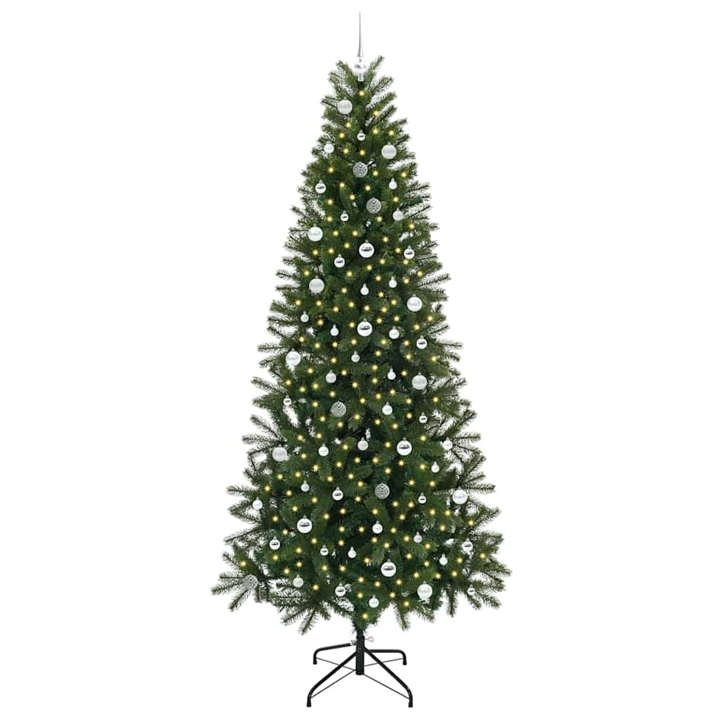 Kunstkerstboom met 300 LED met standaard Groen 240 cm PE en PVC