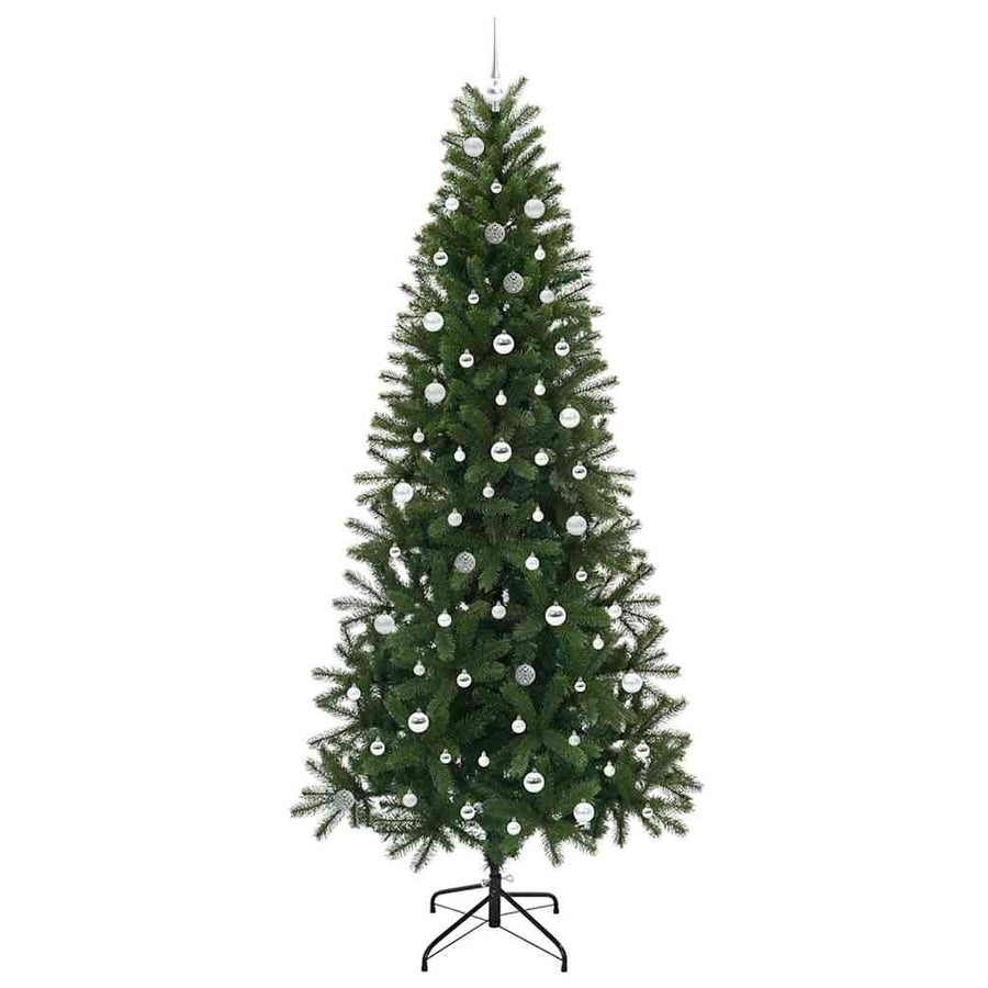 Kunstkerstboom met 300 LED met standaard Groen 240 cm PE en PVC