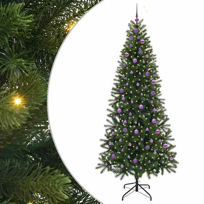 Kunstkerstboom met 300 LED met standaard Groen 240 cm PE en PVC