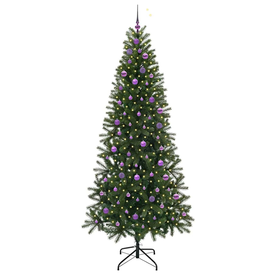 Kunstkerstboom met 300 LED met standaard Groen 240 cm PE en PVC
