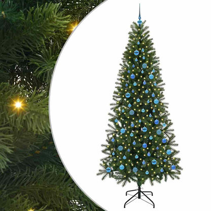 Kunstkerstboom met 300 LED met standaard Groen 240 cm PE en PVC