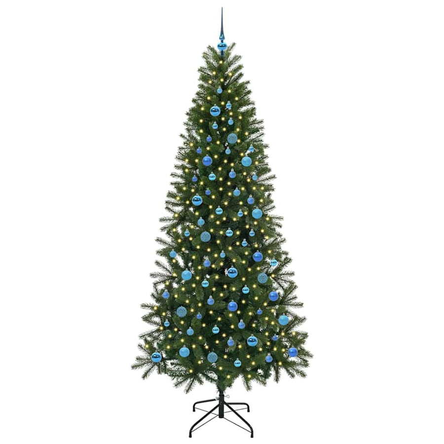Kunstkerstboom met 300 LED met standaard Groen 240 cm PE en PVC