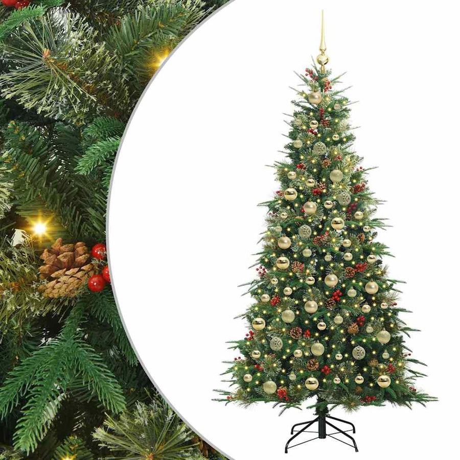 Kunstmatige Inklapbare Kerstboom Groen 210 cm PE en PVC