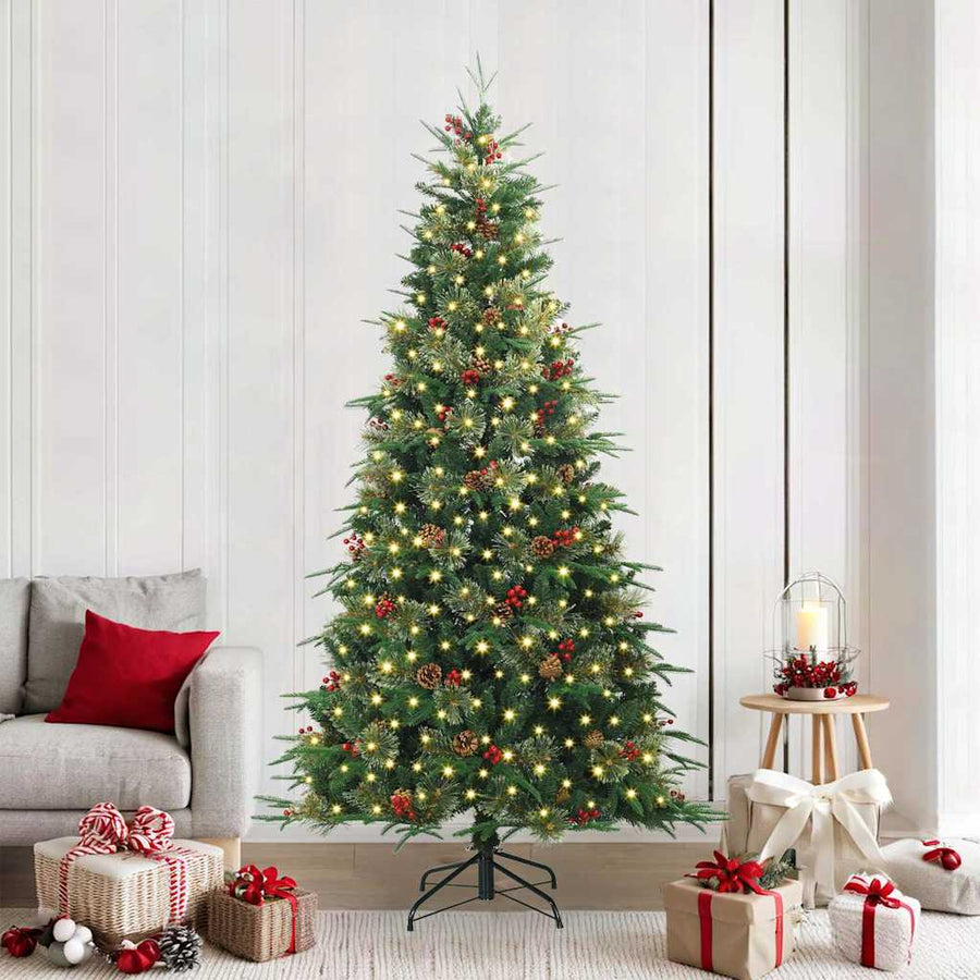 Kunstmatige Inklapbare Kerstboom Groen 240 cm PE en PVC