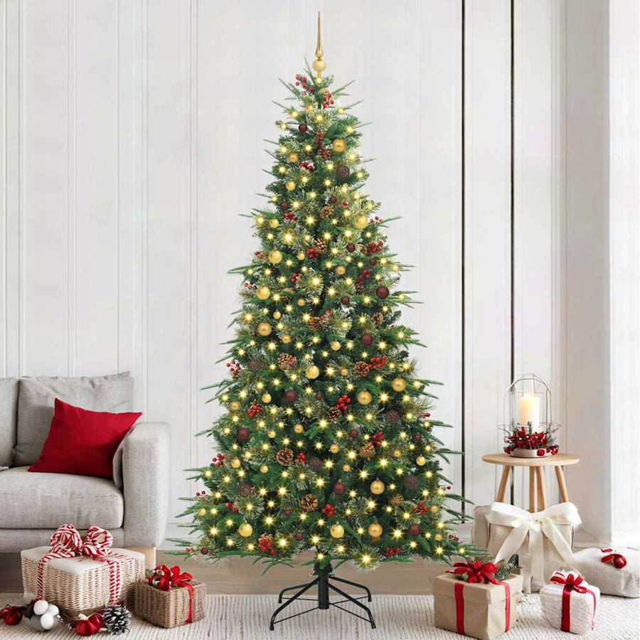 Kunstmatige Inklapbare Kerstboom Groen 240 cm PE en PVC