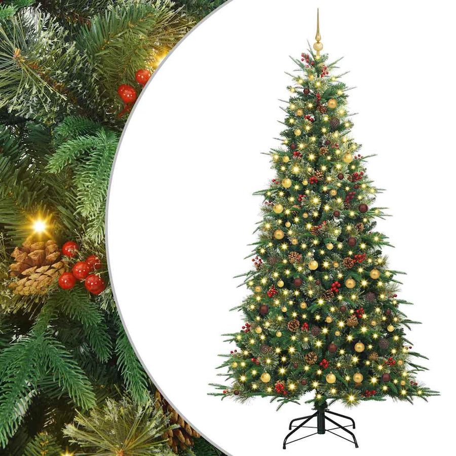 Kunstmatige Inklapbare Kerstboom Groen 240 cm PE en PVC