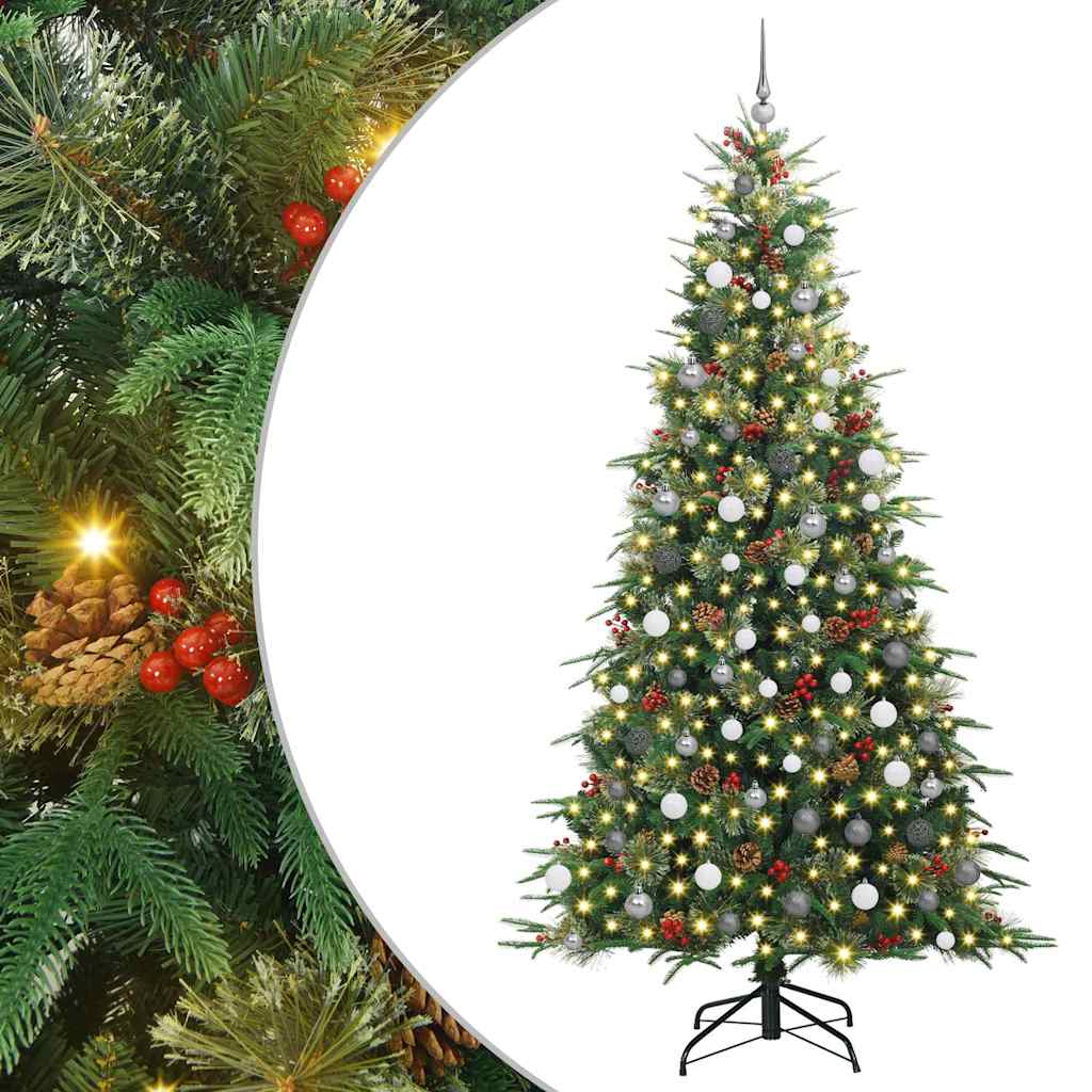 Kunstmatige Inklapbare Kerstboom Groen 240 cm PE en PVC