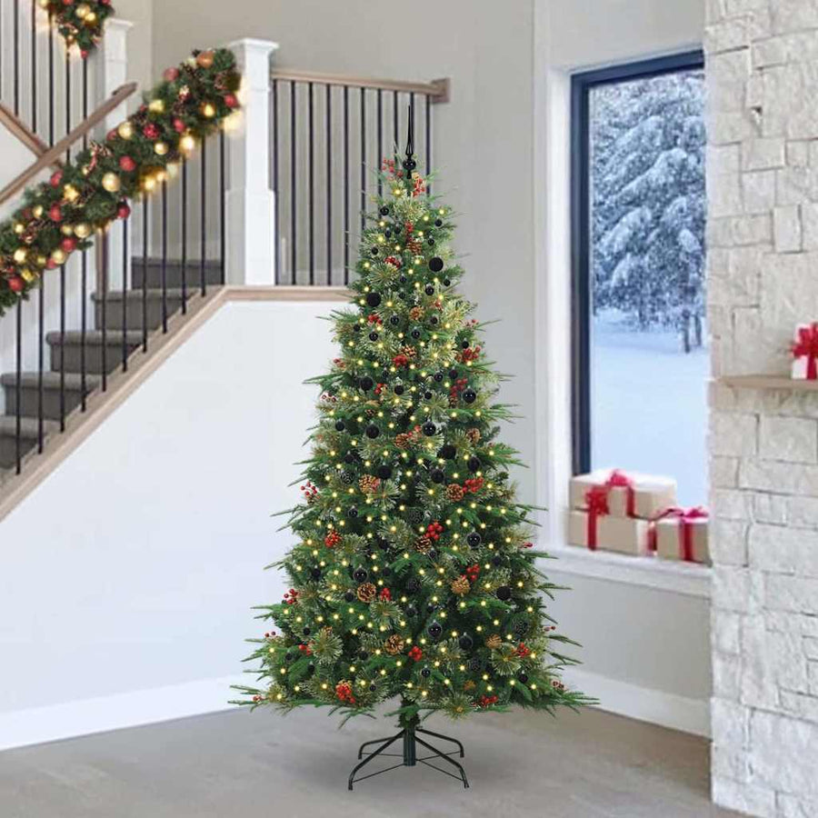 Kunstmatige Inklapbare Kerstboom Pe En Pvc Groen 240 cm