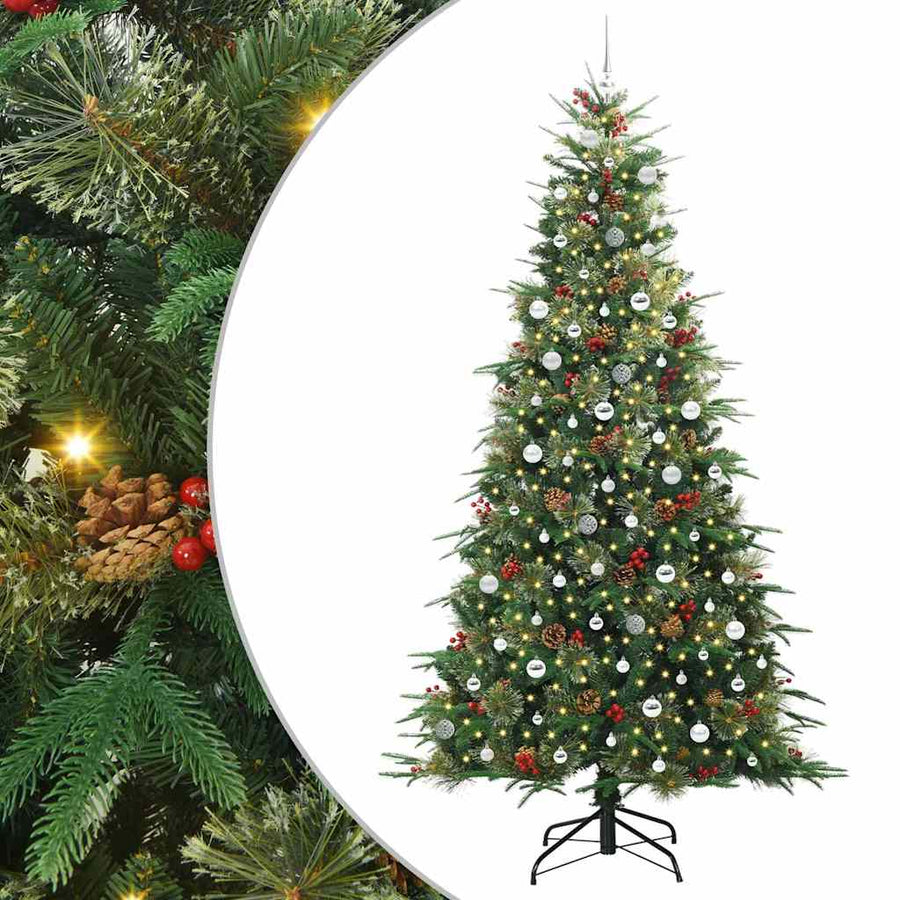 Kunstmatige Inklapbare Kerstboom Groen 240 cm PE en PVC