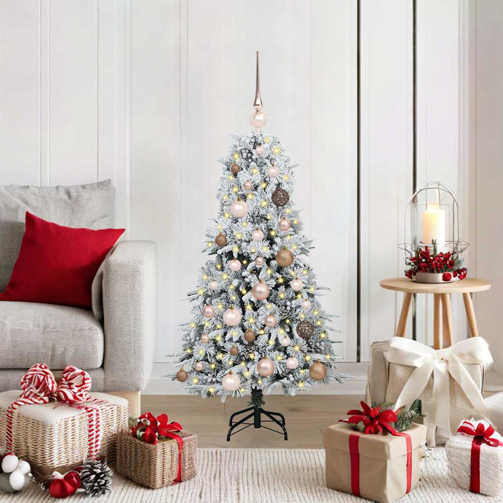 Kunstmatige Inklapbare Kerstboom Wit 120 cm PE en PVC