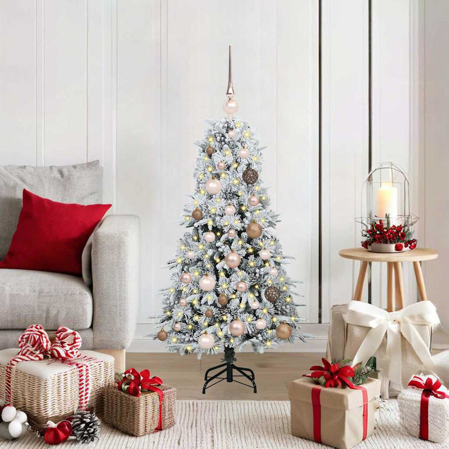 Kunstmatige Inklapbare Kerstboom Wit 120 cm PE en PVC