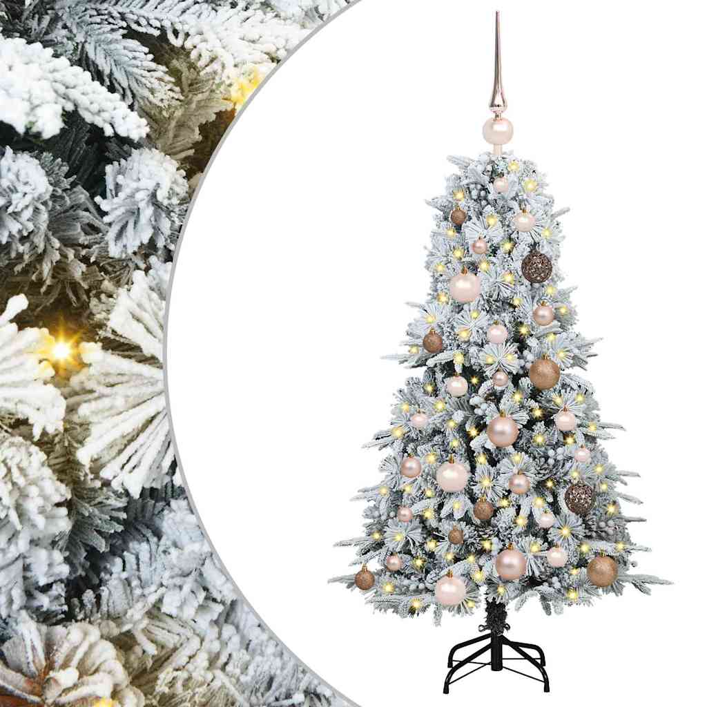 Kunstmatige Inklapbare Kerstboom Wit 120 cm PE en PVC