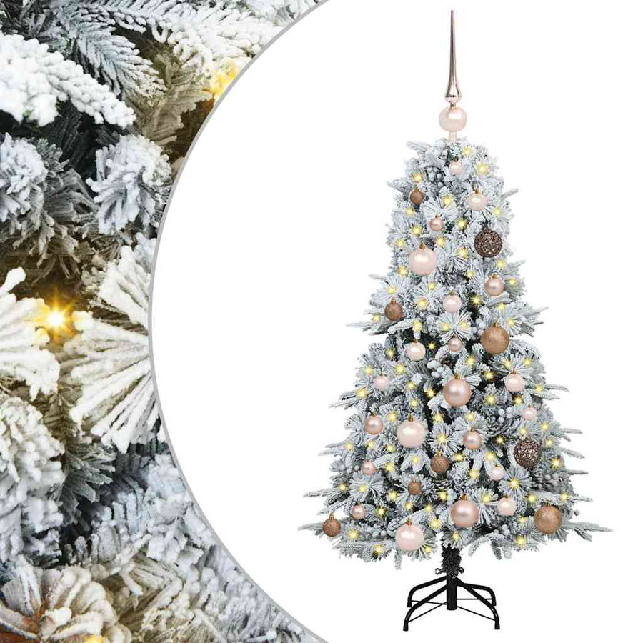 Kunstmatige Inklapbare Kerstboom Wit 120 cm PE en PVC