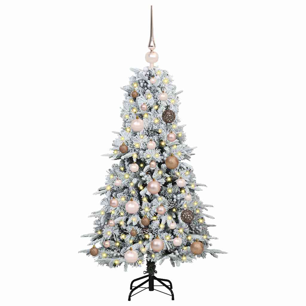 Kunstmatige Inklapbare Kerstboom Wit 120 cm PE en PVC