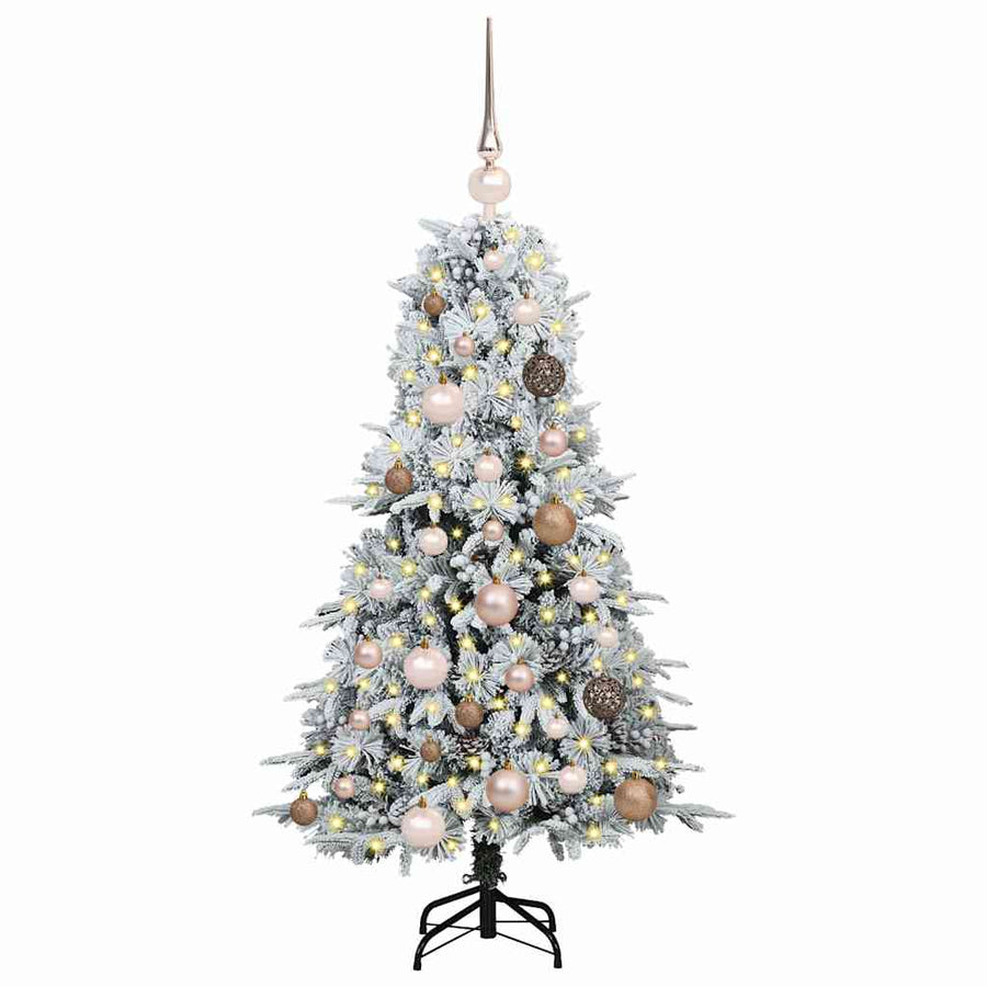 Kunstmatige Inklapbare Kerstboom Wit 120 cm PE en PVC