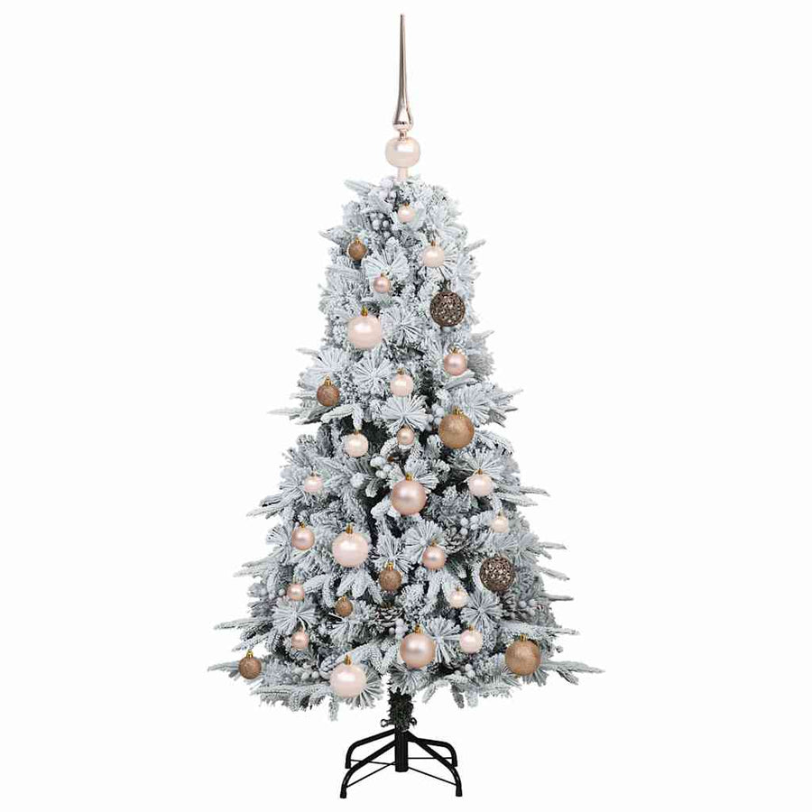 Kunstmatige Inklapbare Kerstboom Wit 120 cm PE en PVC