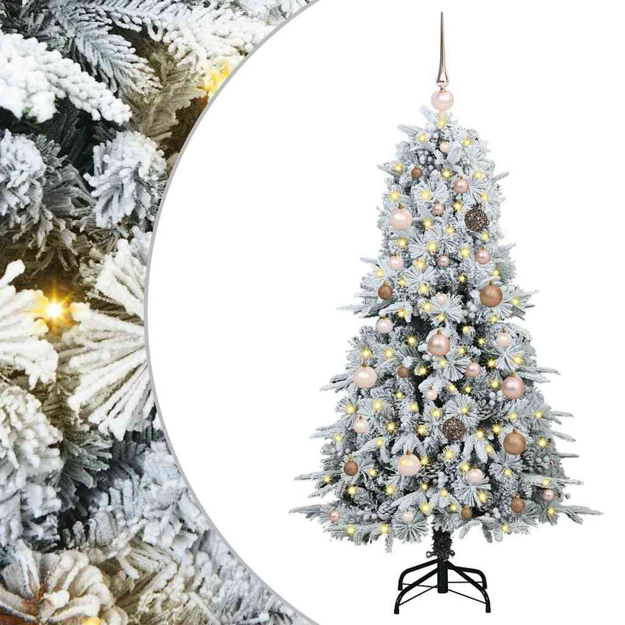 Kunstmatige Inklapbare Kerstboom Wit 150 cm PE en PVC