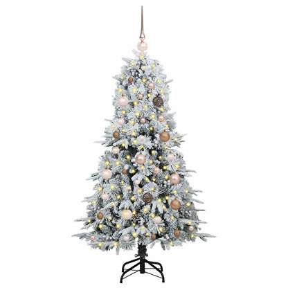 Kunstmatige Inklapbare Kerstboom Wit 150 cm PE en PVC