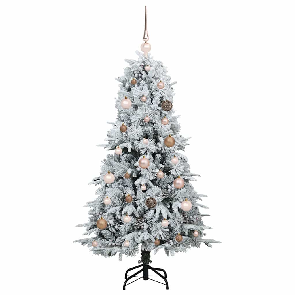 Kunstmatige Inklapbare Kerstboom Wit 150 cm PE en PVC
