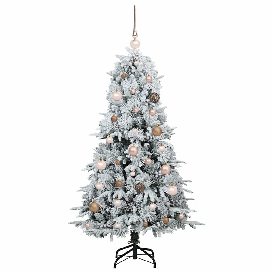 Kunstmatige Inklapbare Kerstboom Wit 150 cm PE en PVC