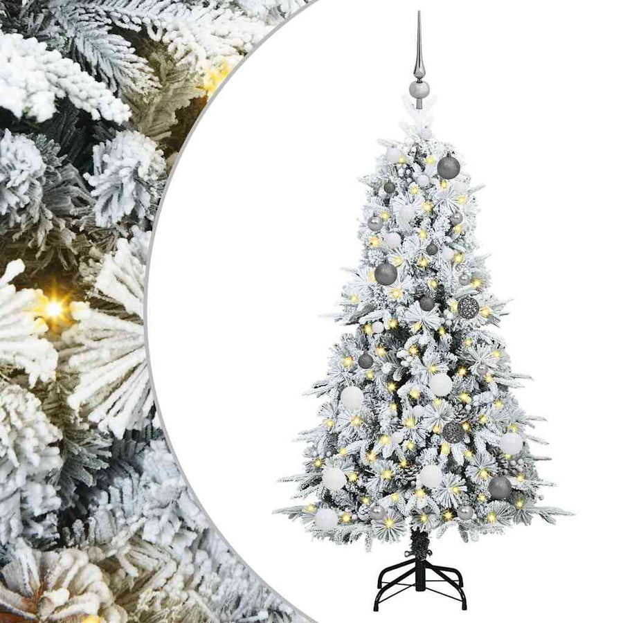 Kunstmatige Inklapbare Kerstboom Wit 150 cm PE en PVC