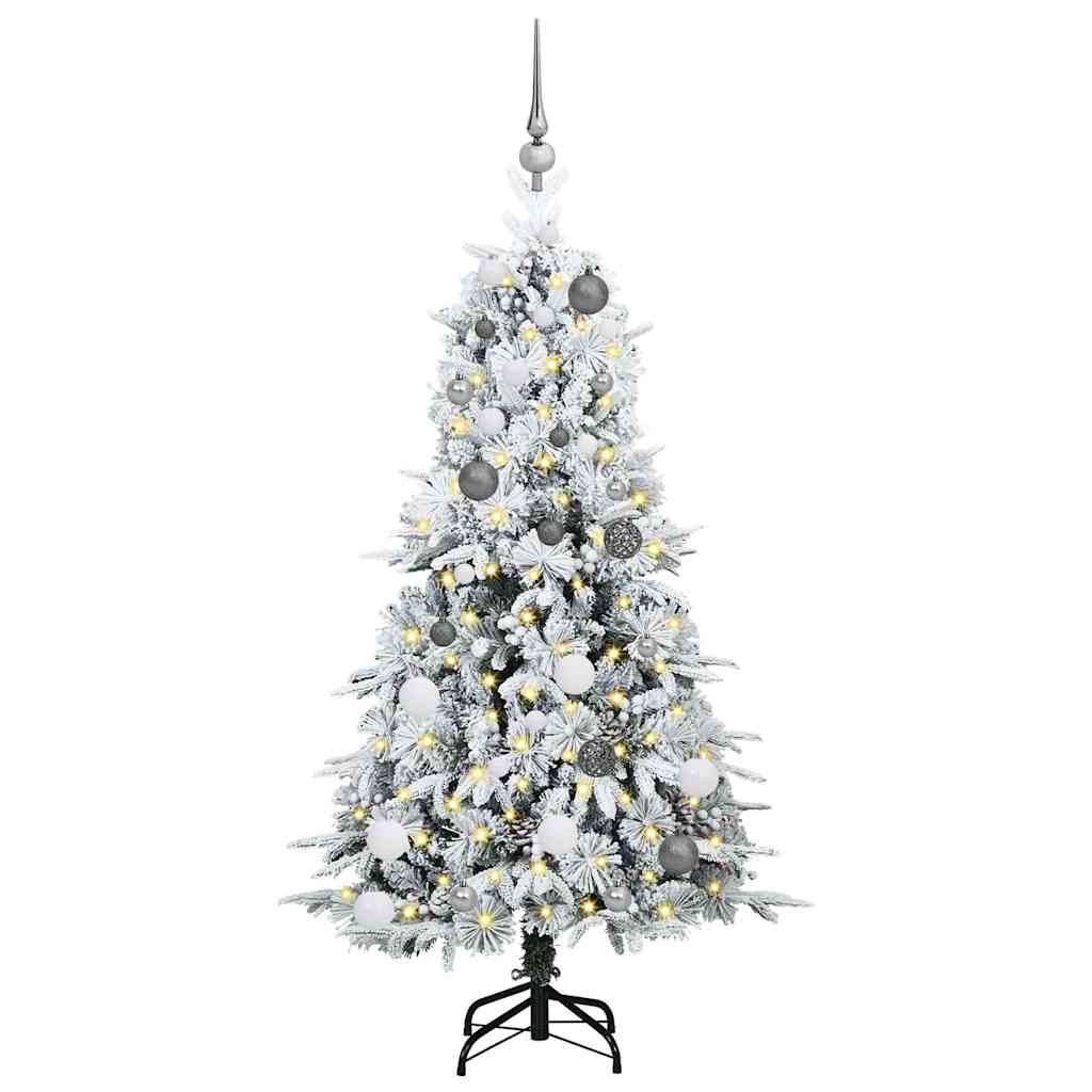Kunstmatige Inklapbare Kerstboom Wit 150 cm PE en PVC