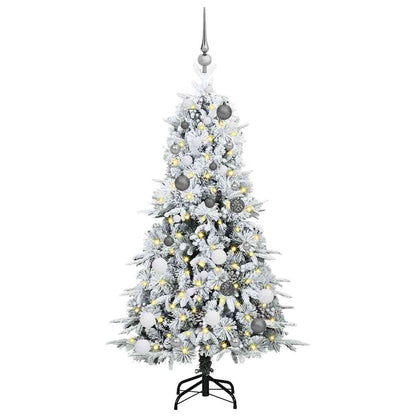 Kunstmatige Inklapbare Kerstboom Wit 150 cm PE en PVC