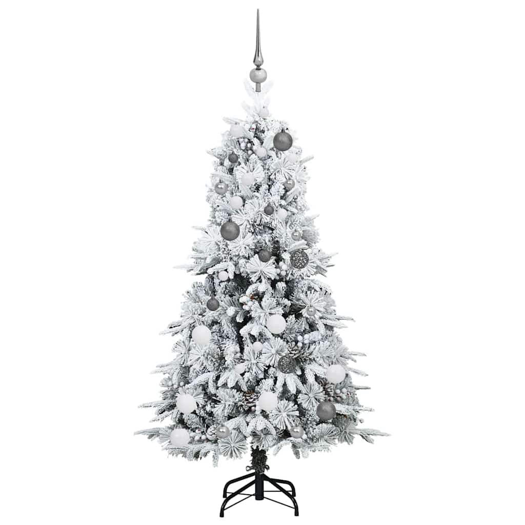 Kunstmatige Inklapbare Kerstboom Wit 150 cm PE en PVC