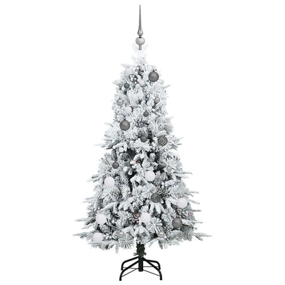 Kunstmatige Inklapbare Kerstboom Wit 150 cm PE en PVC