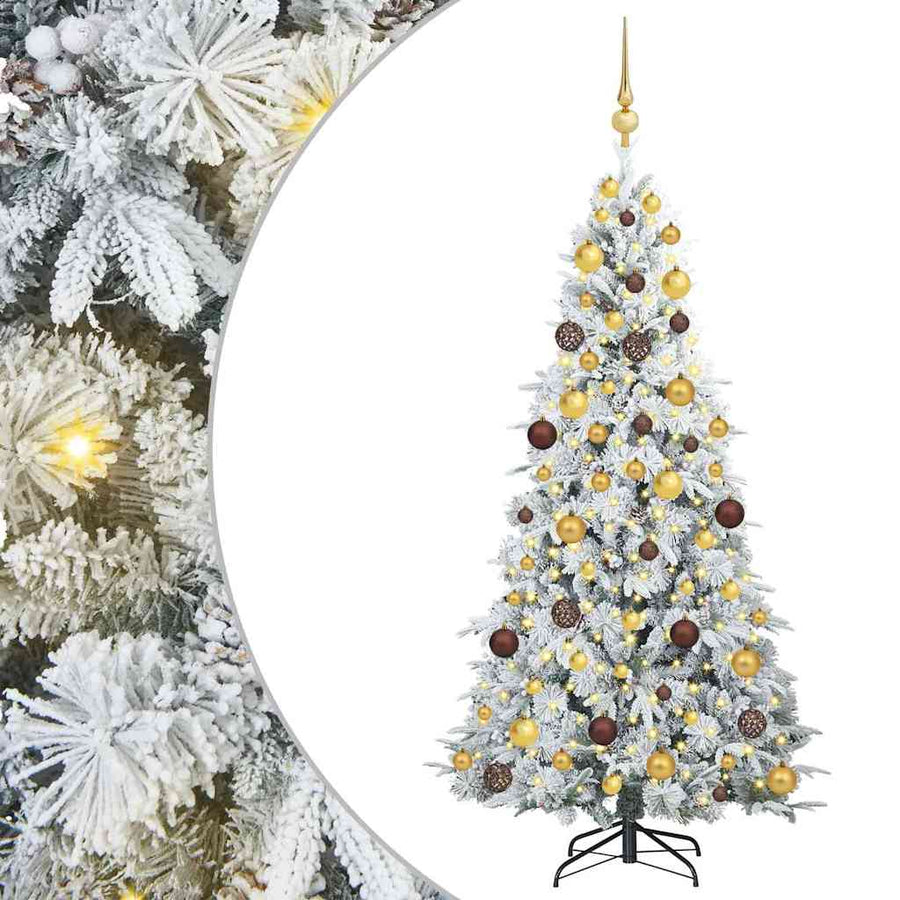 Kunstmatige Inklapbare Kerstboom Wit 180 cm PE en PVC
