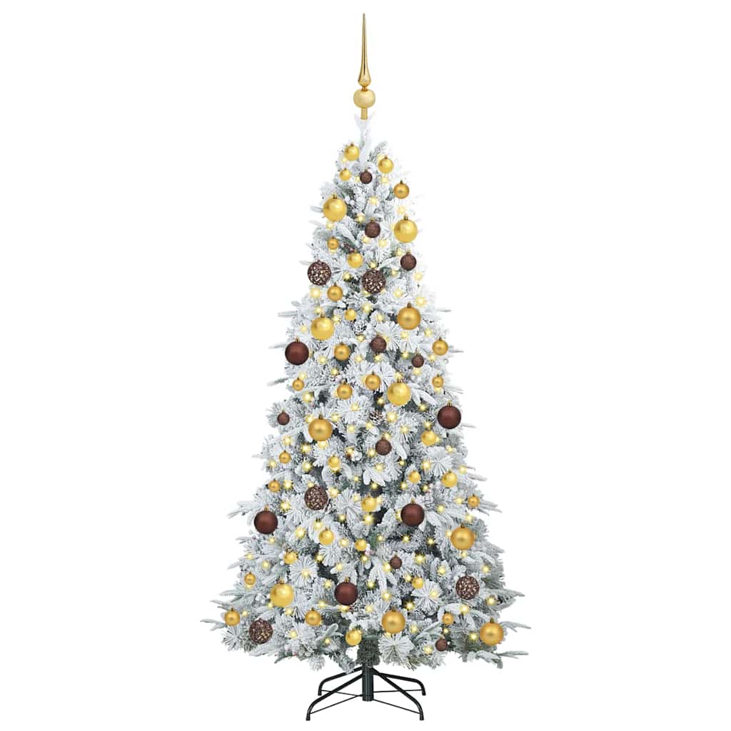 Kunstmatige Inklapbare Kerstboom Wit 180 cm PE en PVC