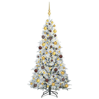 Kunstmatige Inklapbare Kerstboom Wit 180 cm PE en PVC
