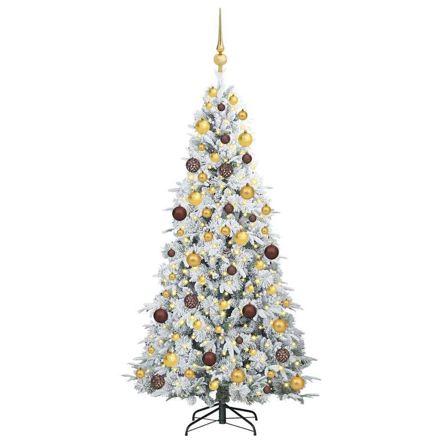 Kunstmatige Inklapbare Kerstboom Wit 180 cm PE en PVC