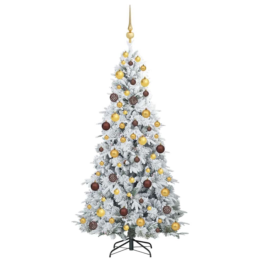 Kunstmatige Inklapbare Kerstboom Wit 180 cm PE en PVC