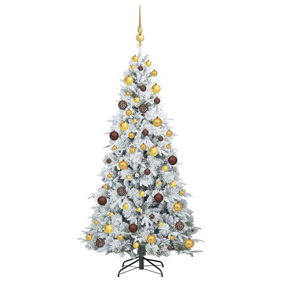 Kunstmatige Inklapbare Kerstboom Wit 180 cm PE en PVC