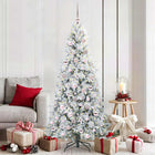 Artificial Collapsible Christmas Tree White 180 cm PE and PVC
