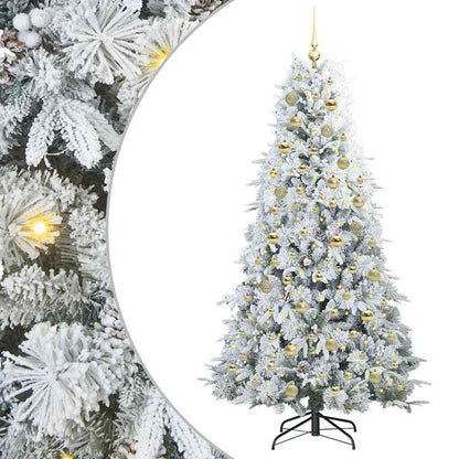 Kunstmatige Inklapbare Kerstboom Wit 180 cm PE en PVC