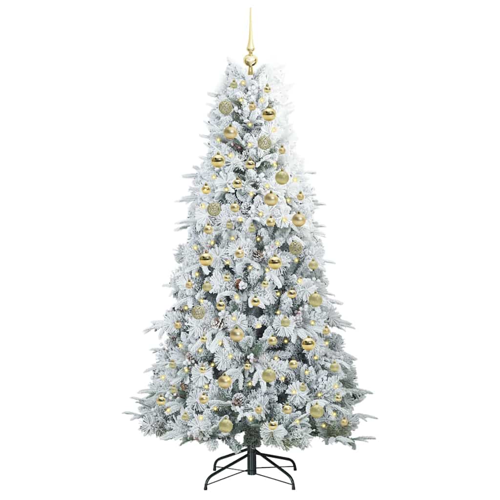Kunstmatige Inklapbare Kerstboom Wit 180 cm PE en PVC