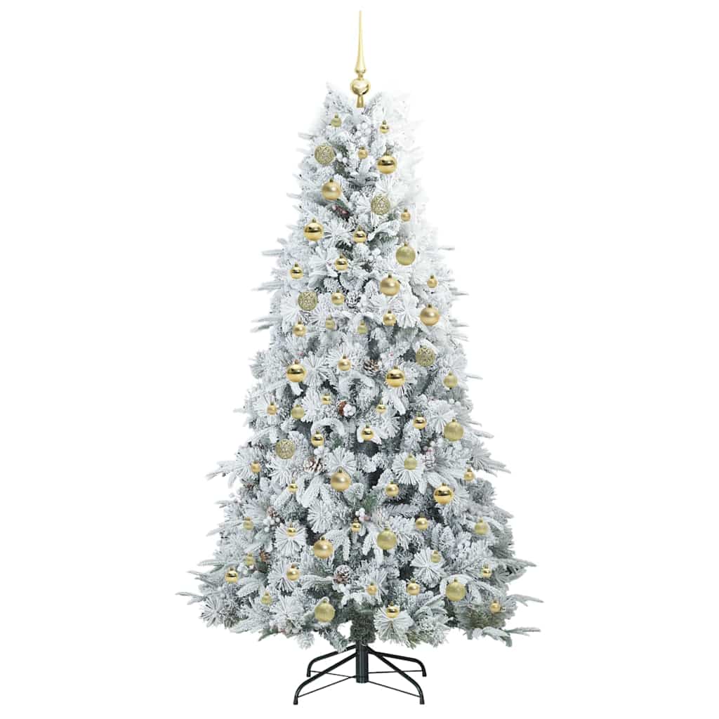 Kunstmatige Inklapbare Kerstboom Wit 180 cm PE en PVC