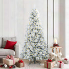 Artificial Collapsible Christmas Tree White 210 cm PE and PVC