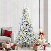 Kerstboom inklapbaar 210 cm wit PE PVC