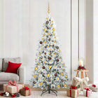 Kunstkerstboom wit 210 cm PE PVC