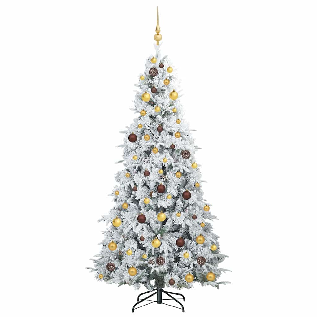 Kunstmatige Inklapbare Kerstboom Wit 210 cm PE en PVC