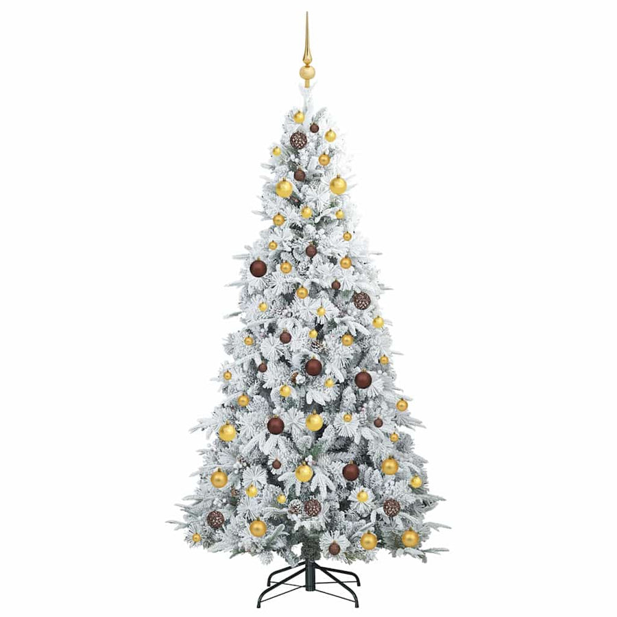 Kunstmatige Inklapbare Kerstboom Wit 210 cm PE en PVC