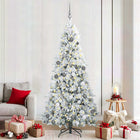 Kerstboom Kerstboom 210 cm wit PE/PVC met LED-verlichting
