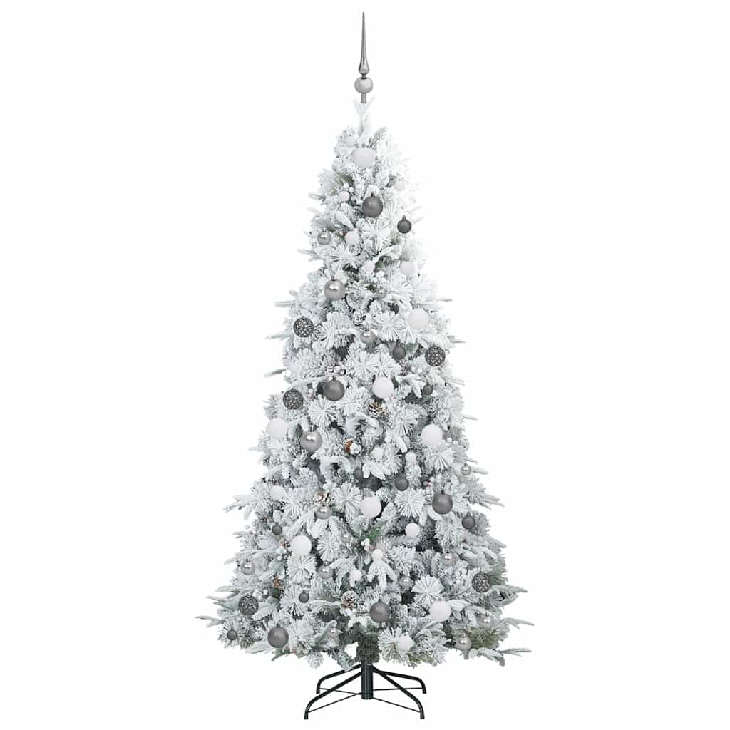 Kunstmatige Inklapbare Kerstboom Wit 210 cm PE en PVC