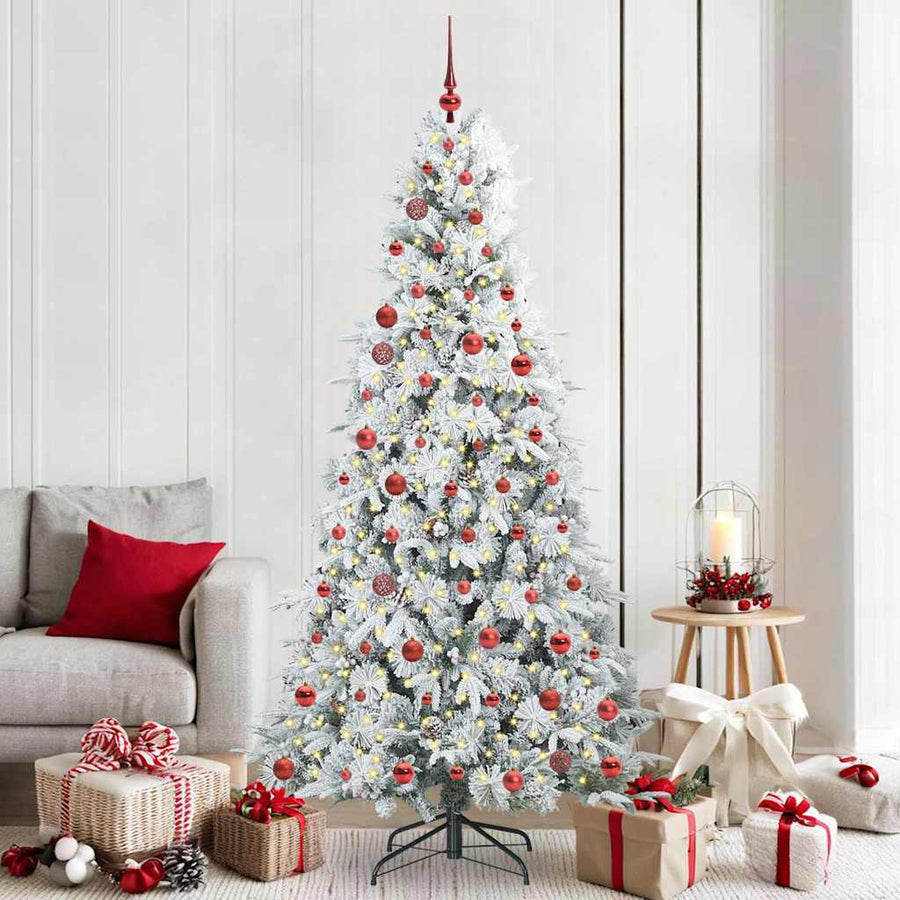 Kunstmatige Inklapbare Kerstboom Wit 210 cm PE en PVC
