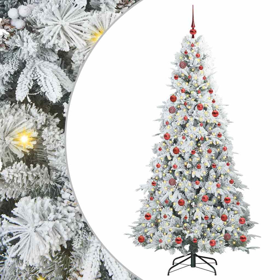 Kunstmatige Inklapbare Kerstboom Wit 210 cm PE en PVC