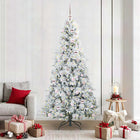 Artificial Collapsible Christmas Tree White 210 cm PE and PVC